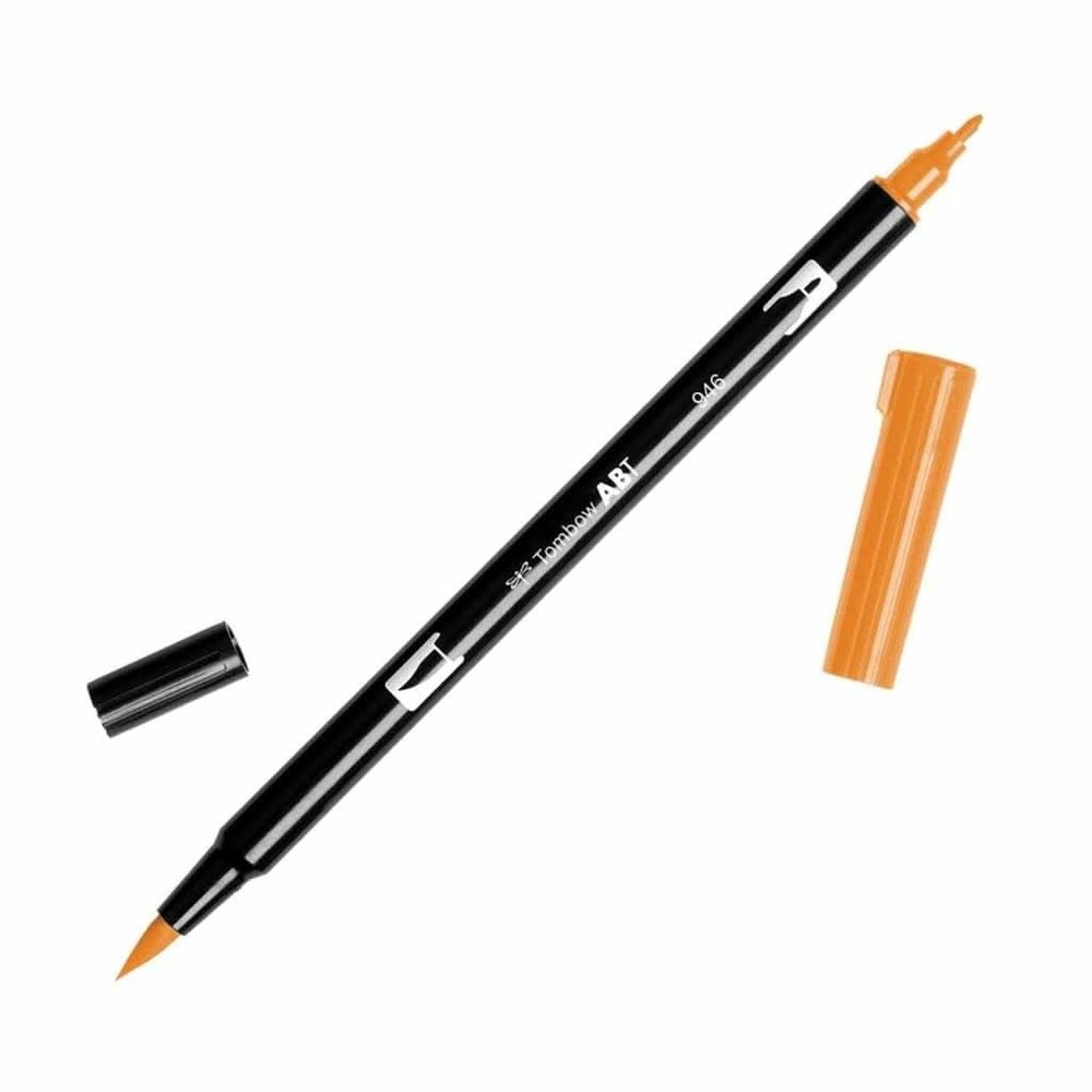 Tombow Dual Brush Pen Art Marker, 946 - Gold Ochre, 1-Pack