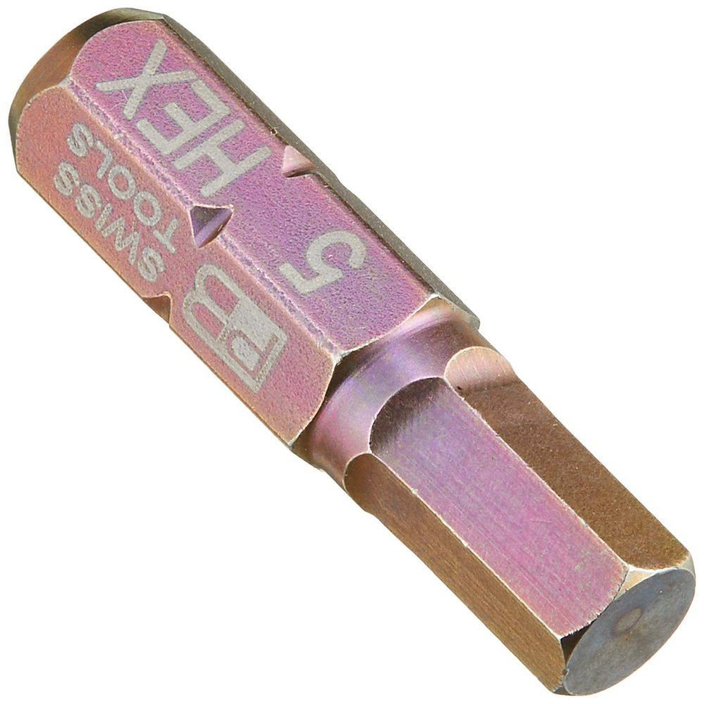 PB Swiss Tools 1/4" PrecisionBit with nanocoating for Hex Screws, Size 5mm