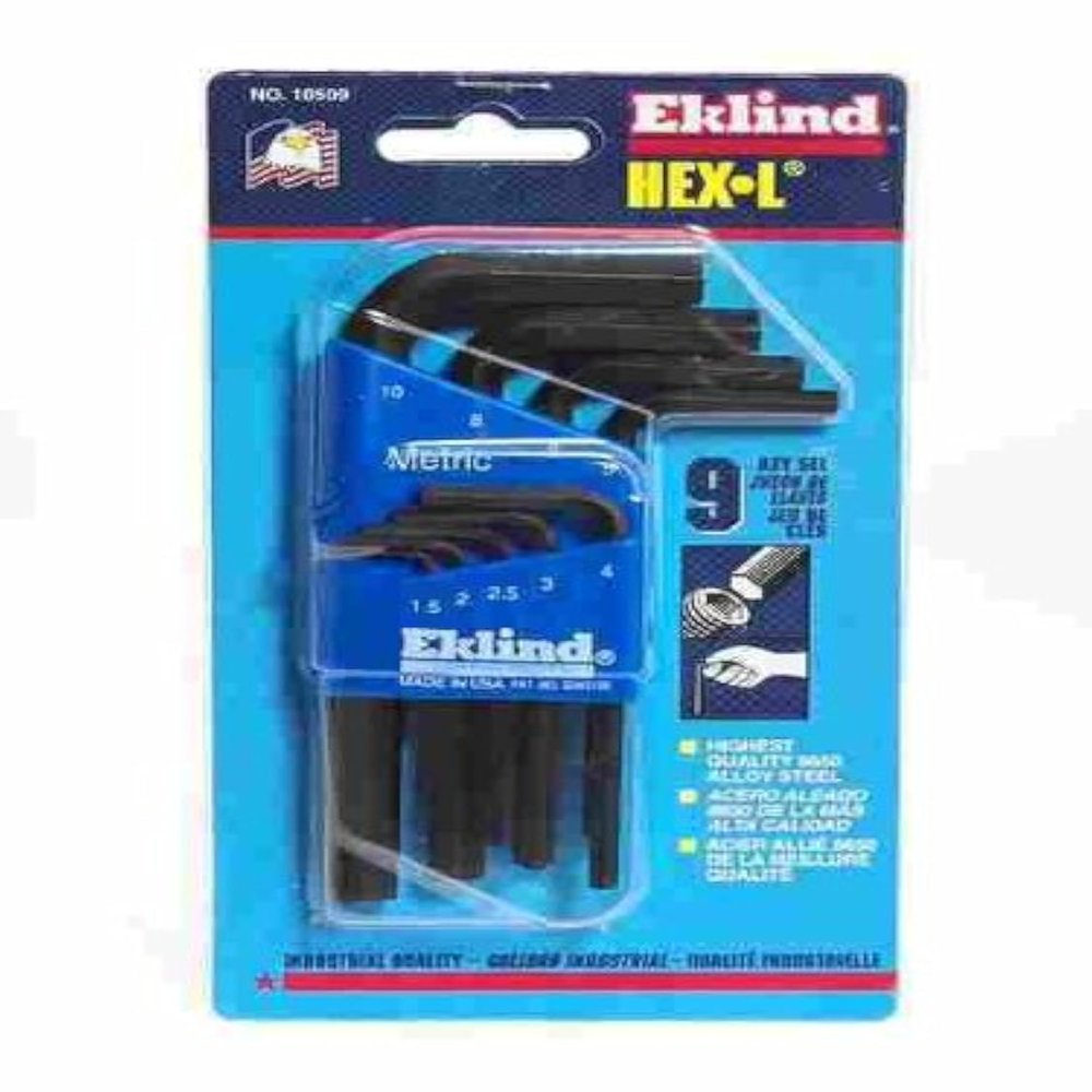 9-Piece Metric Short Arm Hex Key Set (Pack of 3)