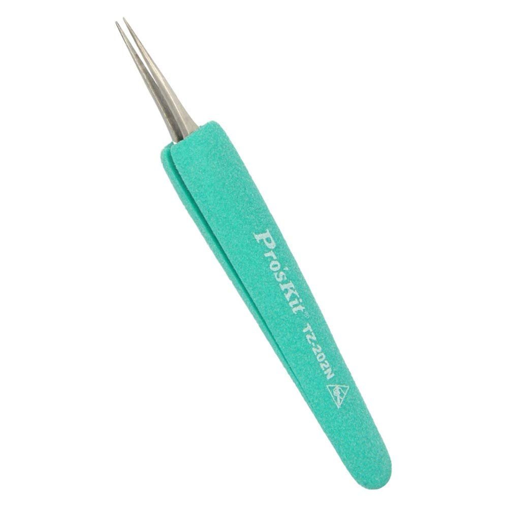 Proskit TZ-202N, Ergo-Grip Tweezer (Super Fine Tip Straight) 120.5mm