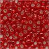 Toho Round Seed Beads Size 8/0, 25C Silver Lined Ruby 2.5" Tube, Apprx. 8-9g, Imported 3mm Japanese Seed Beads for Jewellery Making, Beading, Embroidery, Art and Craft  view 1