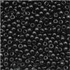 Toho Round Seed Beads 11/0 #49 'Opaque Jet' 8 Gram Tube view 1