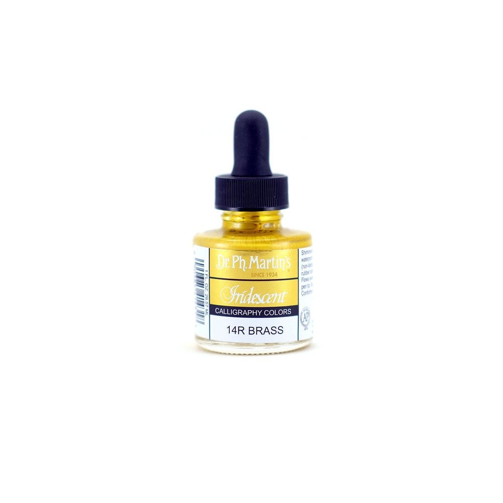 Dr. Ph. Martin's Iridescent Calligraphy Color, 1.0 oz, Brass (14R)