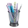 InterDesign Franklin Rustproof Multipurpose Plastic Tumbler Cup, Pen Stand for Study Table Stylish - (8.4 x 10.7) CM, Smoke view 4