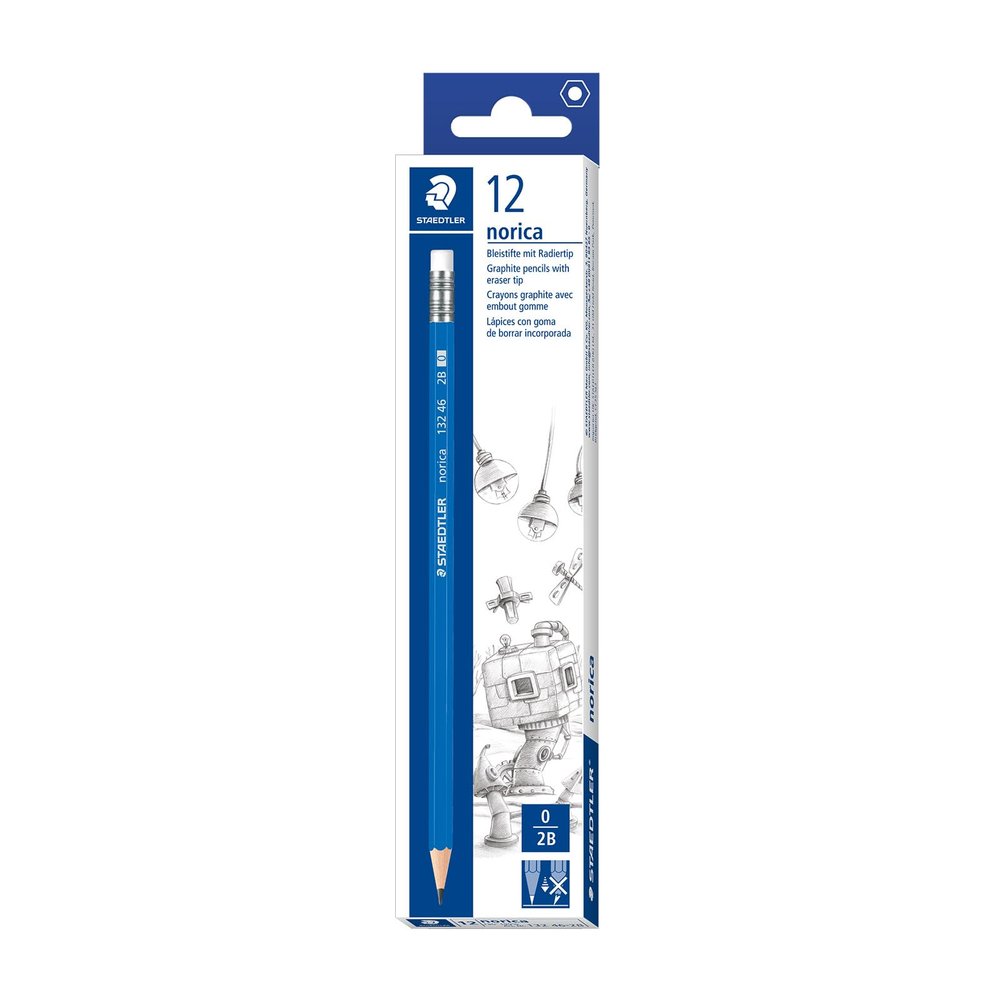 Staedtler Norica 132 46 Rubber Tip Pencil - Pack Of 12