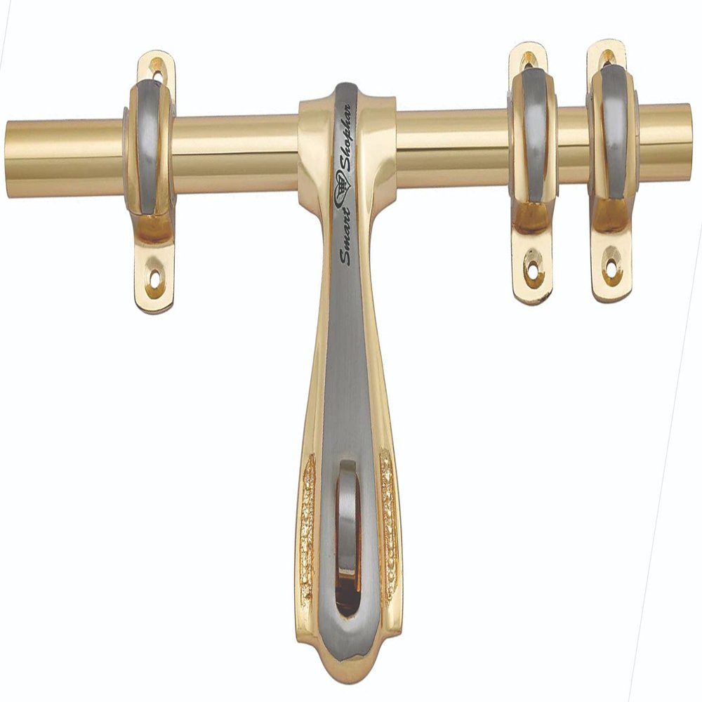 Smart Shophar Brass Iceco Aldrop 8 Inches Gold Silver Pack of 1 / Main Double Door Hardware Aldrops/Lightweight Latch for Home Gate Fancy Aldrop for Door Fittings/Aldrop Lock Set