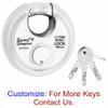 Smart Shophar Steel Disc Ultra Keys Shutter Lock 90 mm Silver, Pack of 1 / Heavy-Duty Locking Mechanism/Corrosion Resistant/Ideal for Commercial and Industrial Use view 4