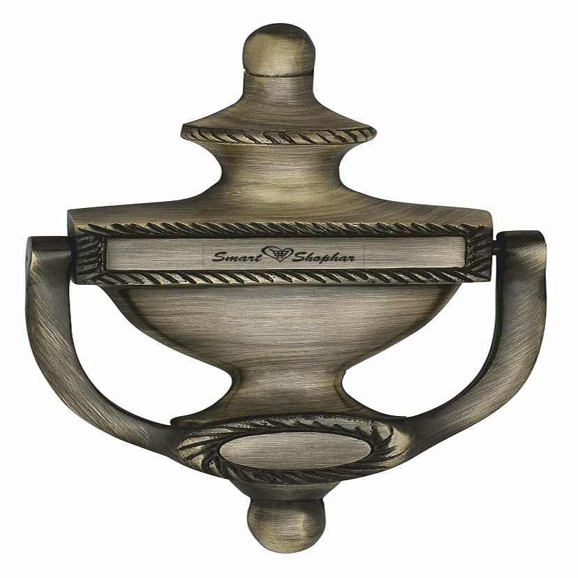 Smart Shophar Brass Georgion Door Knocker 8 Inches Antique, Pack of 1 - Stylish and Reliable Door Knocker - Outstanding, Classic Design, Quick and Simple Mounting