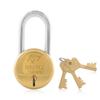 Godrej Padlock | Navtal 7 Lever with 50mm Shut Height | 65mm | Heavy Duty Brass Lock with Hardened Steel Long Shackle | 3 Keys | for Main Doors, Gates, Shutters, Lockers & Warehouses | 1 Yr Warranty view 1