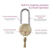 Godrej Padlock | Navtal 7 Lever with 50mm Shut Height | 65mm | Heavy Duty Brass Lock with Hardened Steel Long Shackle | 3 Keys | for Main Doors, Gates, Shutters, Lockers & Warehouses | 1 Yr Warranty view 4
