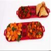 Cutting EDGE Eco Plastic Serve and Dip Xcelsior Snack Trays Set, Set of 2, Red view 1