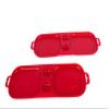 Cutting EDGE Eco Plastic Serve and Dip Xcelsior Snack Trays Set, Set of 2, Red view 3