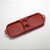 Cutting EDGE Eco Plastic Serve and Dip Xcelsior Snack Trays Set, Set of 2, Red view 4