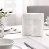 Ikea Napkin Holder White Floral Design, Steel view 2