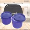Signoraware Mid-Day Lunch Box with Bag, Deep Violet view 3