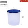 Signoraware Storewell BPA Free Plastic Round Container with Lid | Airtight & Leakproof Push Lock Lid | Kitchen & Pantry Organiser | Ideal for Atta, Rice, Pasta & Grains Organizer (5.5 Ltr | Blue) view 2