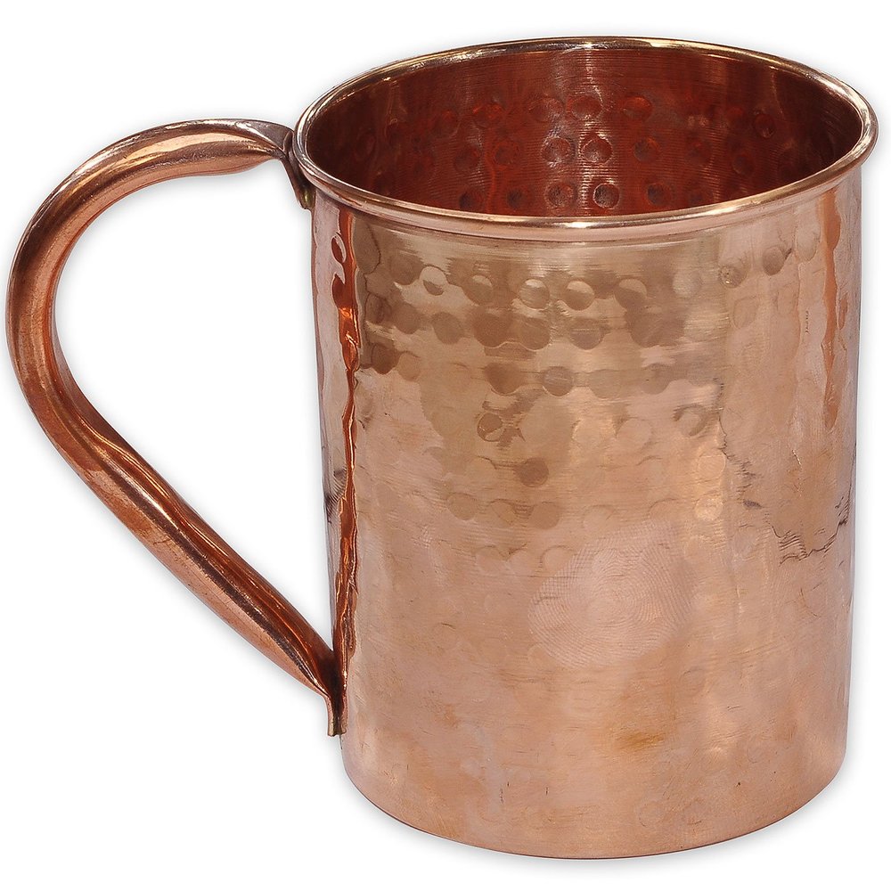 Prisha India Pure Copper Moscow Mule Mug Hammered Style