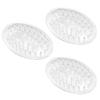 InterDesign Self Draining Soap Dish Holder for Bathroom Storage - Soap Saver Stands for Shower & Sinks, Clear - 0.75" x 3.25" x 4.75", Pack of 3 view 1