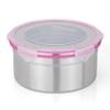 STEELLOCK Stainless Steel Airtight Container with Lid | Leakproof, BPA-Free, Durable Kitchen Storage | Multipurpose Food Storage Containers for Kitchen | SL-1502-set of 1, 1950ml each, Pink view 1