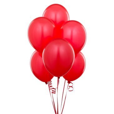 Tiger 50013 Metallic Plain Large Balloon Red (Pack of 50)