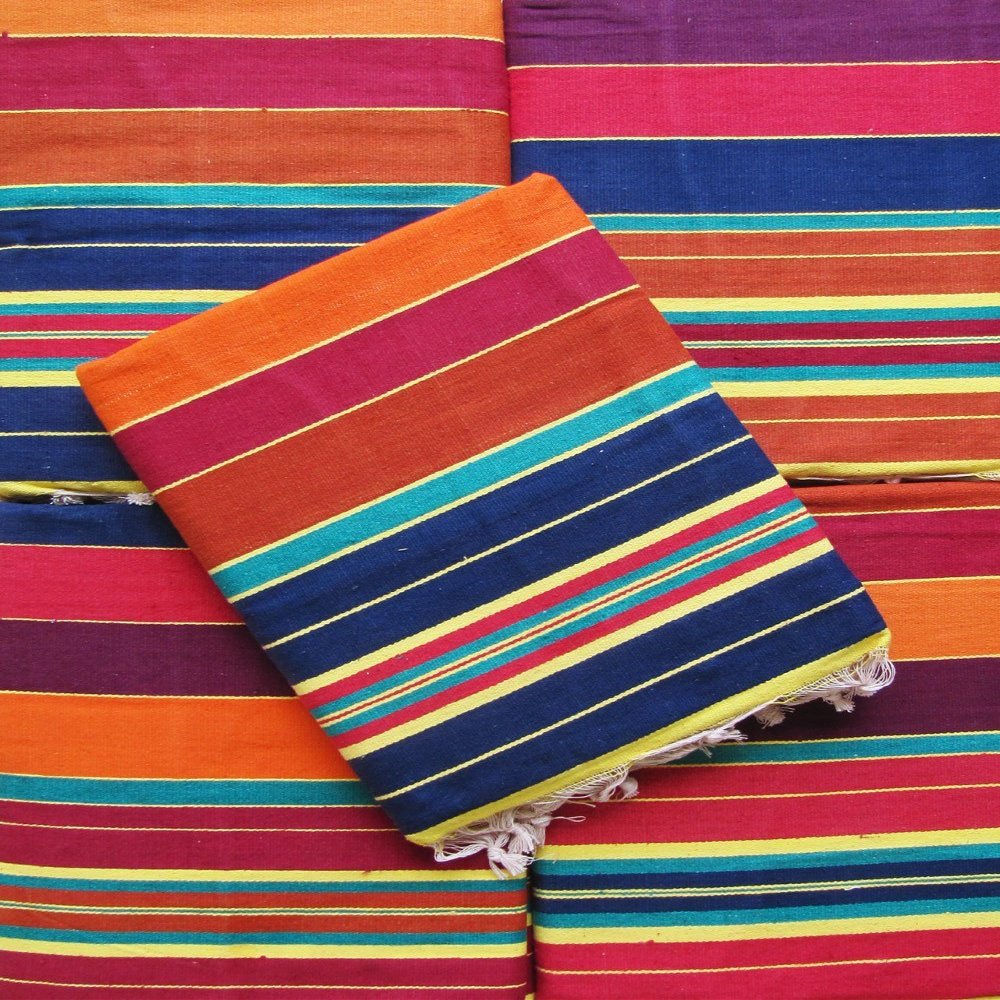GANGJI Striped Carpet (Multicolour, Cotton, 89 X 55 Inches), Large Rectangle