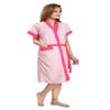 FEELBLUE Premium Micro Terry Double Shaded Half Sleeve Free Size Unisex Adult Bathrobe with Front Pocket (Pink) view 3