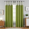 Homefab India Designer Lace Eyelet Polyester Curtain; Light Filtering, 9 x 4 feet Long Door Curtain, Green, Pack of 1 Piece view 1