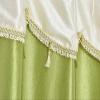 Homefab India Designer Lace Eyelet Polyester Curtain; Light Filtering, 9 x 4 feet Long Door Curtain, Green, Pack of 1 Piece view 4