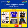 GoColor T Shirt Transfer Dark Fabric Inkjet Paper Iron On A4 x5 Sheet Pack view 1