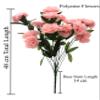Fourwalls Beautiful Decorative Artificial Carnation Flower Bouquet for Home dcor (50 cm Tall, 18 Flower Stems, Light/Pink) view 2