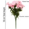 Fourwalls Artificial Decorative Carnation Flower Bunches (18 Flower Heads, 50 cm Tall, Light/Pink) view 3