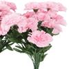 Fourwalls Artificial Decorative Carnation Flower Bunches (18 Flower Heads, 50 cm Tall, Light/Pink) view 4