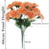Fourwalls Artificial Decorative Carnation Flower Bunches (18 Flower Heads, 50 cm Tall, Peach) view 2