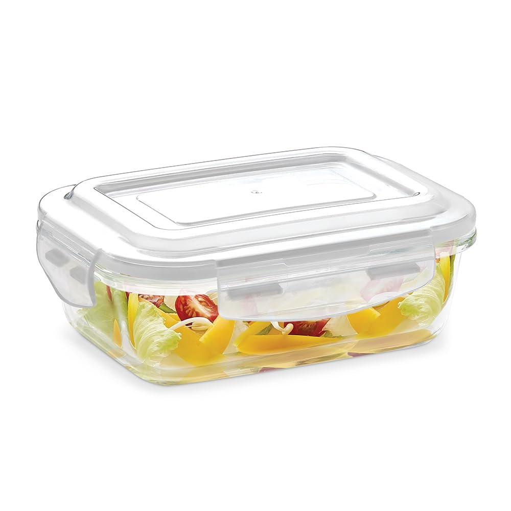 Borosil KLIP-N-STORE RECTANGULAR - 640 ML (Transparent)