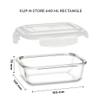 Borosil KLIP-N-STORE RECTANGULAR - 640 ML (Transparent) view 2