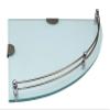 Klaxon Premium Glossy Glass Shelf for Bathroom/Wall Shelf/Storage Shelf (12 * 12 Inches, Transparent, Set of 1) view 1