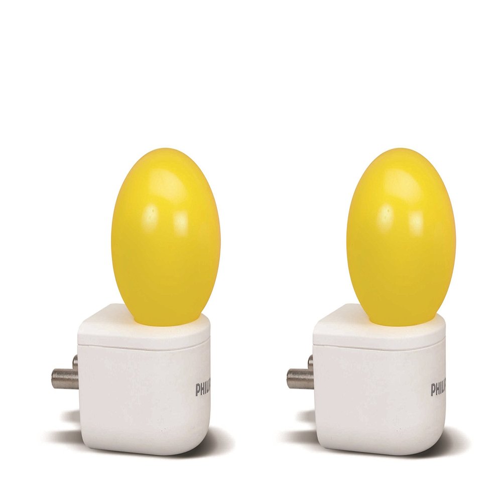 PHILIPS 0.5W LED Bulb, Yellow, Pack of 2, (Joy Vision) b22d