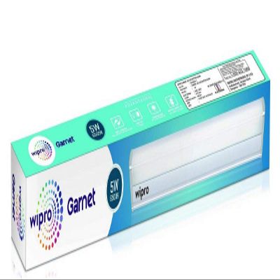 Wipro Garnet 5W LED Batten for Living Room & Bedroom | Bright & Energy Efficient Tubelight for Home | Cool white (6500K) with 500 lumen|Tubelight for Dressing Table & Mirror |1Feet , Pack of 1