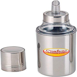 Neelam Stainless Steel Oil Bottle 500 ml  Durable and Elegant Storage Container for Oil, Vinegar, and Other Liquids, Leak-Proof Design, Ideal for Kitchen Use and Daily Cooking Needs.