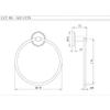 Essco Jaquar BN Brass Towel Ring (Chrome) view 3