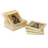 Handicraft Paradise Real Gemstone Pine Wood Bride Design Square Coaster view 4