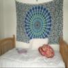 Wall Tapestries, White Indian Peacock Mandala Tapestry,Indian Wall Hanging,Hippie Indian Tapestry,Bohemian Wall Hanging,Queen Bedspread Throw Decor Art view 2