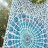Wall Tapestries, White Indian Peacock Mandala Tapestry,Indian Wall Hanging,Hippie Indian Tapestry,Bohemian Wall Hanging,Queen Bedspread Throw Decor Art view 4