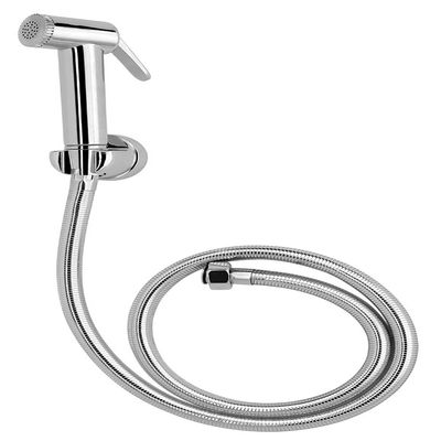 CERA Health Faucet ABS Body with Wall Hook and 1-Meter Stainless Steel Chrome Finish Braided Rubber Hose | Durable & Functional | F8030103