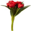 Fourwalls Beautiful Artificial Polyester and Plastic Tulip Flower Bunch (9 Head Flower, 38 cm Total Height, Red, Set of 2) view 2