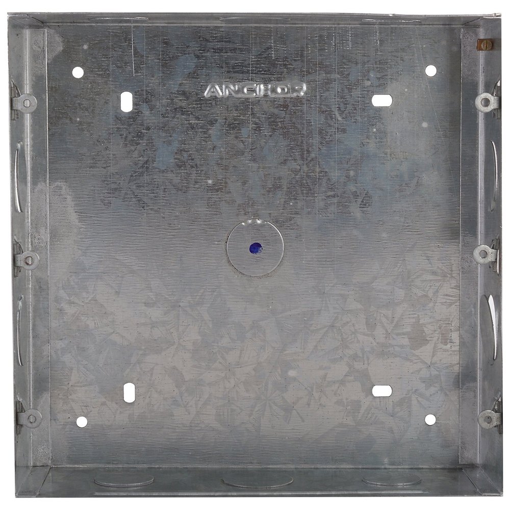 anchor by panasonic Metal Roma 18 Module GI Box (Standard Size, Silver)