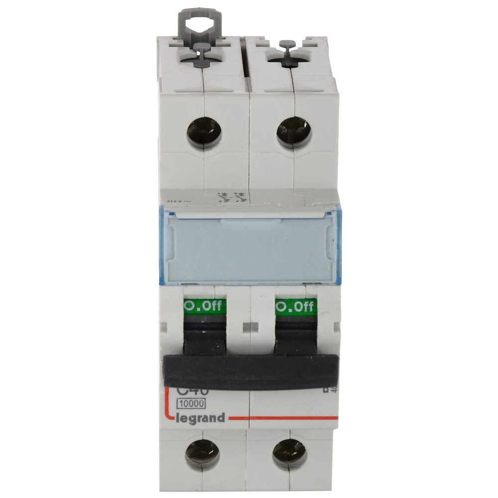Legrand Polycarbonate DX 3 40-Ampere 2-Pole C Curve MCB 408637 (White)