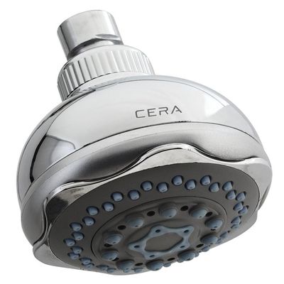 Cera Stainless Steel Overhead Shower | 95 mm (4") dia with 3 flow - Multicolour | Round in shape | Easy to clean & install | Brass | F7020302CH