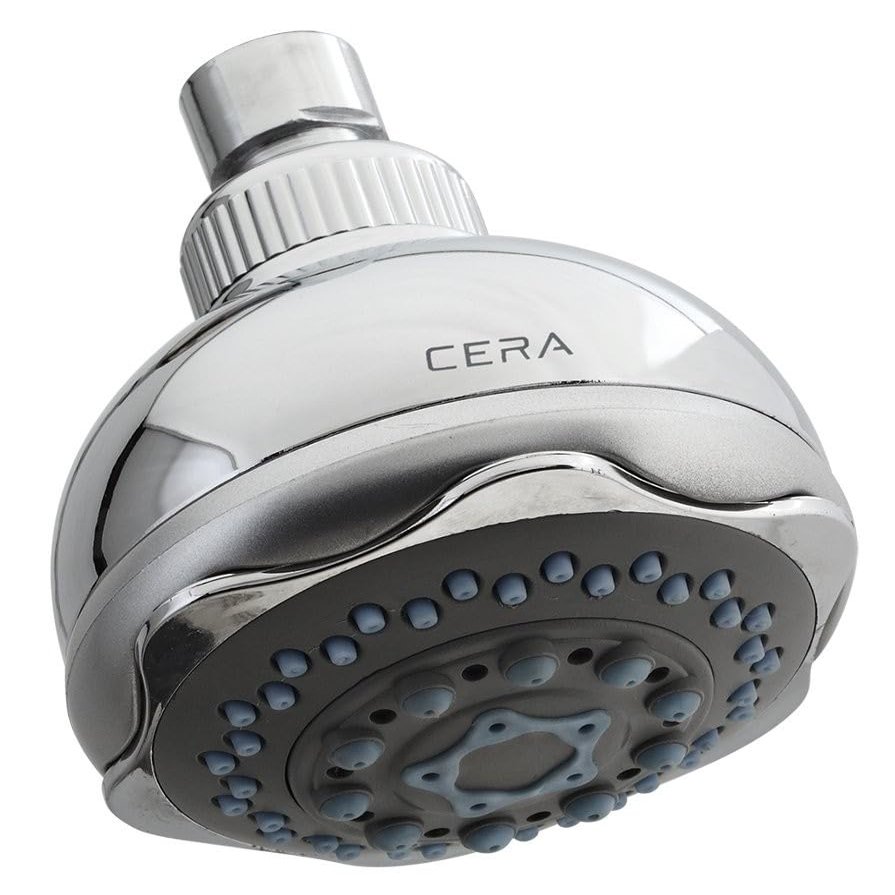 Cera Stainless Steel Overhead Shower | 95 mm (4") dia with 3 flow - Multicolour | Round in shape | Easy to clean & install | Brass | F7020302CH