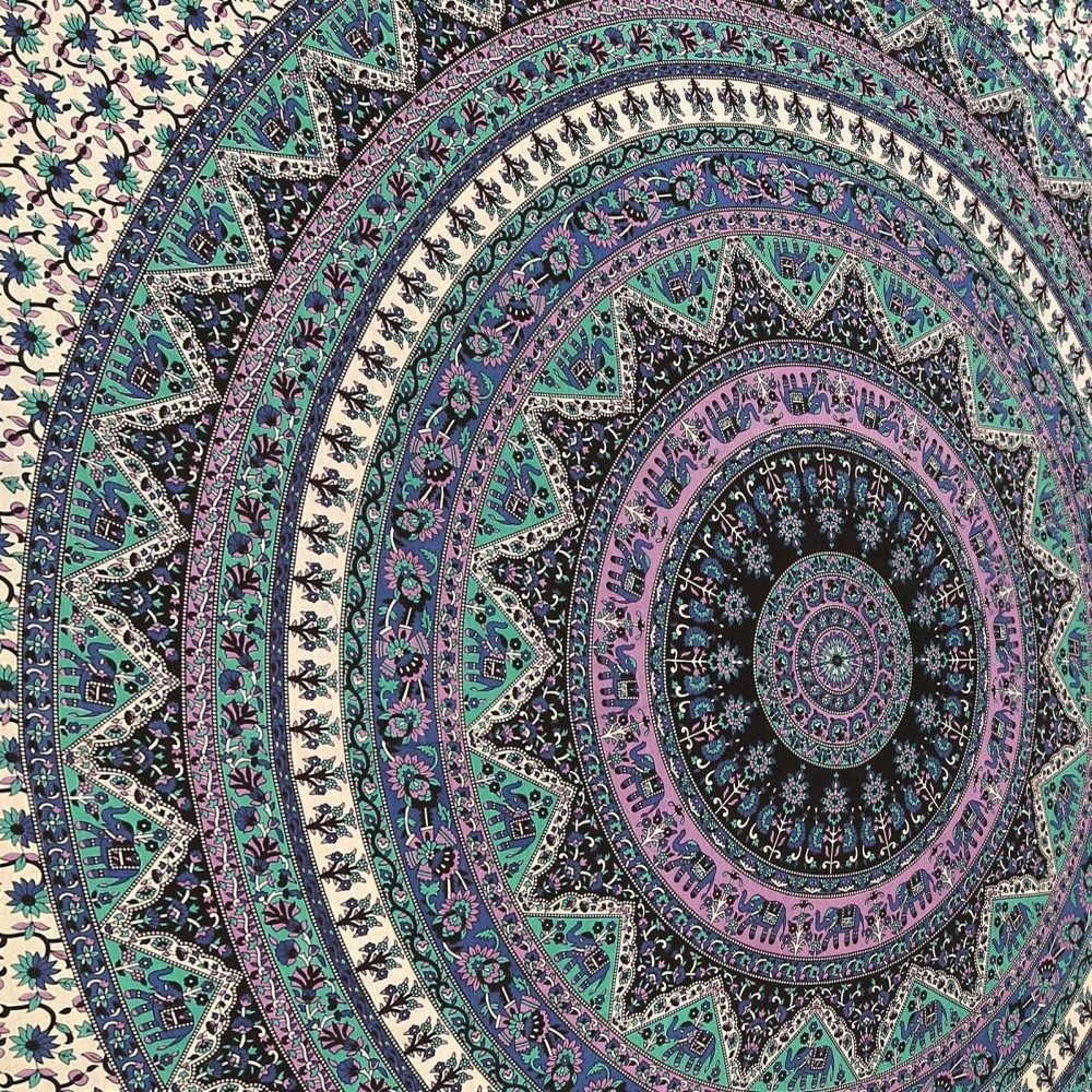 Large Indian Mandala Tapestry Hippie Hippy Wall Hanging Throw Bedspread Dorm Tapestry Decorative Wall Hanging , Picnic Beach Sheet Coverlet